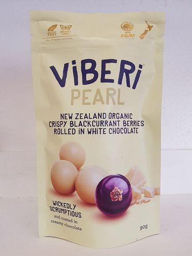 Viberi Perl Blackcurrant Berries rolled in white chocolate