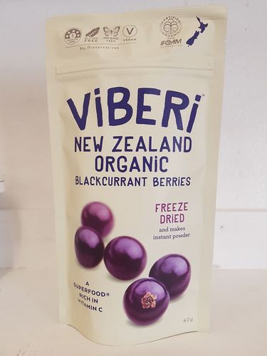 Viberi organic freeze dried blackcurrants
